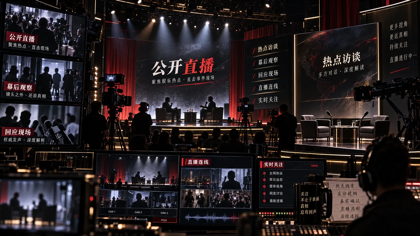 公开采访与活动观察场景